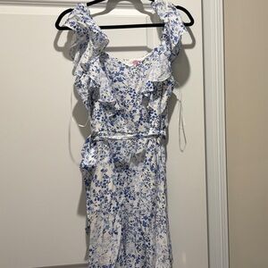 Miami Blue and White Floral Dress